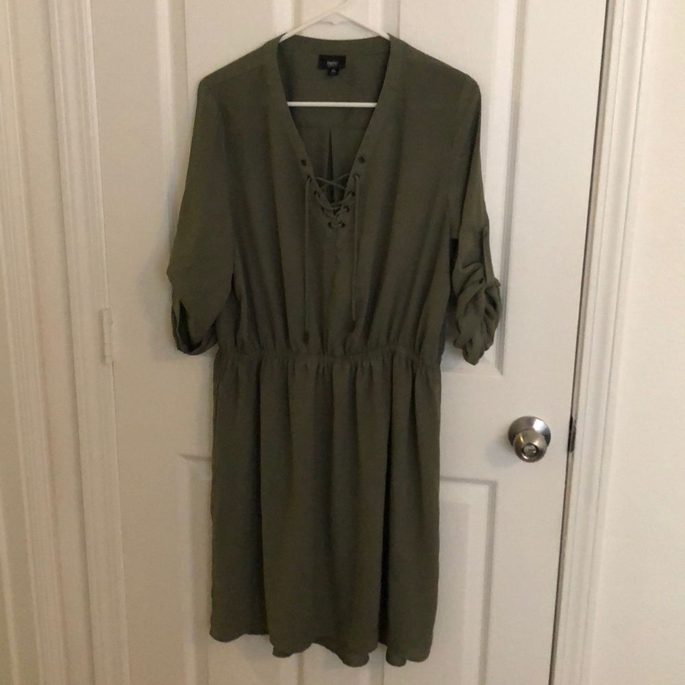 Olive green flowy Mossimo dress